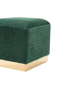 Iconic Home Swell Velvet Ottoman 