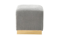 Iconic Home Swell Velvet Ottoman 