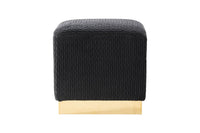 Iconic Home Swell Velvet Ottoman 