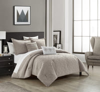 NY&C Home Artista 5 Piece Cotton Blend Jacquard Comforter Set 