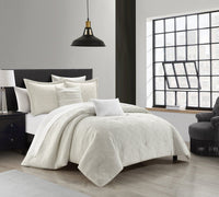 NY&C Home Artista 5 Piece Cotton Blend Jacquard Comforter Set 