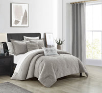 NY&C Home Artista 5 Piece Cotton Blend Jacquard Comforter Set 
