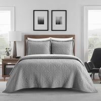 NY&C Home Babe 7 Piece Cotton Quilt Set Grey