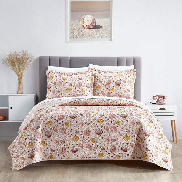 NY&C Home Bali 3 Piece Beach Vibes Quilt Set Queen