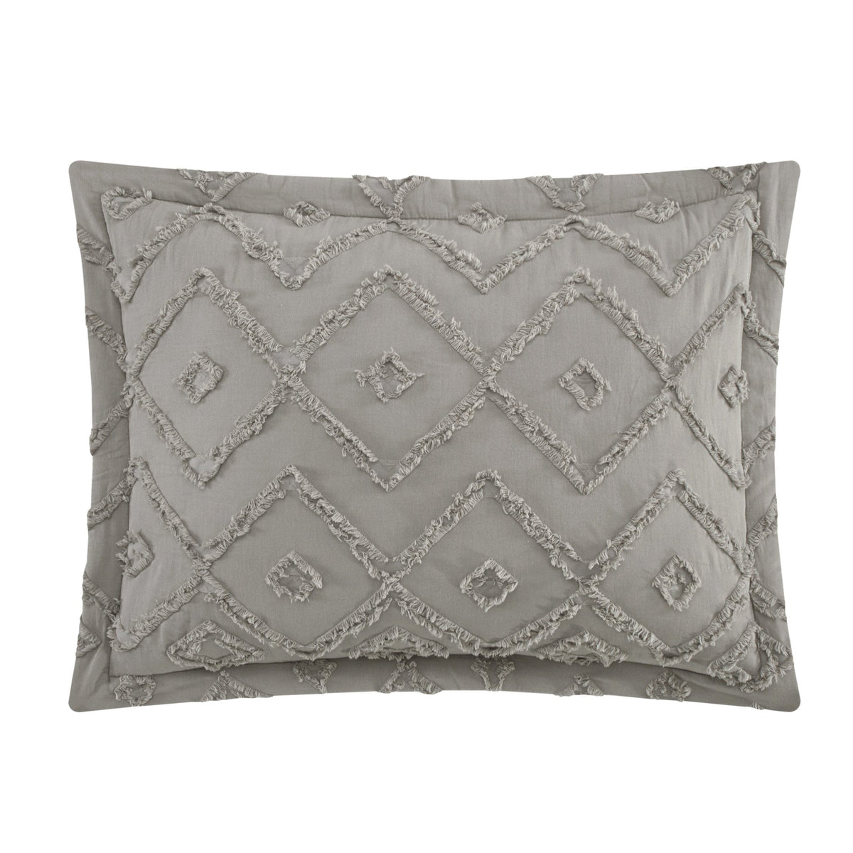 NY&C Home Cody 3 Piece Clip Jacquard Cotton Quilt Set 