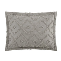 NY&C Home Cody 3 Piece Clip Jacquard Cotton Quilt Set 