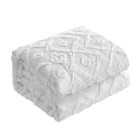 NY&C Home Cody 3 Piece Clip Jacquard Cotton Quilt Set 