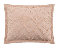 NY&C Home Cody 3 Piece Clip Jacquard Cotton Quilt Set 