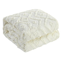 NY&C Home Cody 7 Piece Clip Jacquard Cotton Quilt Set 