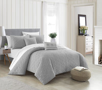 NY&C Home Davina 5 Piece Geometric Comforter Set 