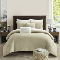 NY&C Home Davina 9 Piece Geometric Comforter Set Beige