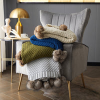 NY&C Home Dorsey Knitted Throw Blanket 