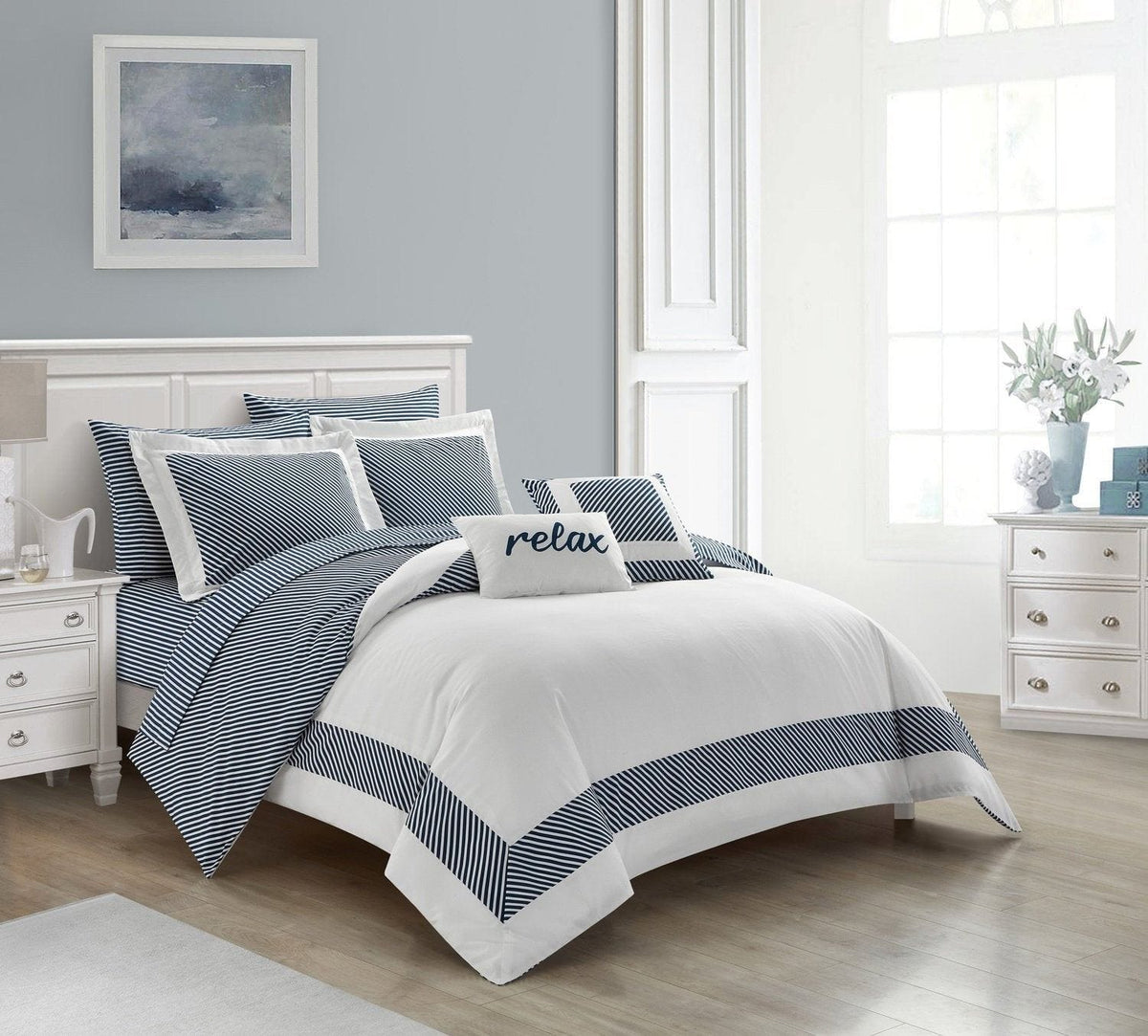 NY&C Home Gibson 9 Piece Hotel Collection Comforter 
