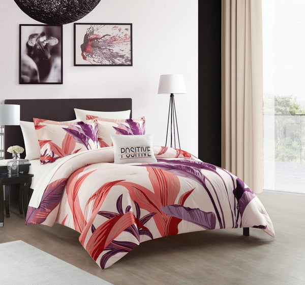 NY&C Home Jezebel 8 Piece Floral Comforter Set 