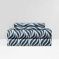 NY&C Home Kate 4 Piece Geometric Sheet Set Navy