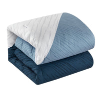 NY&C Home Kinsley 9 Piece Color Block Comforter Set 
