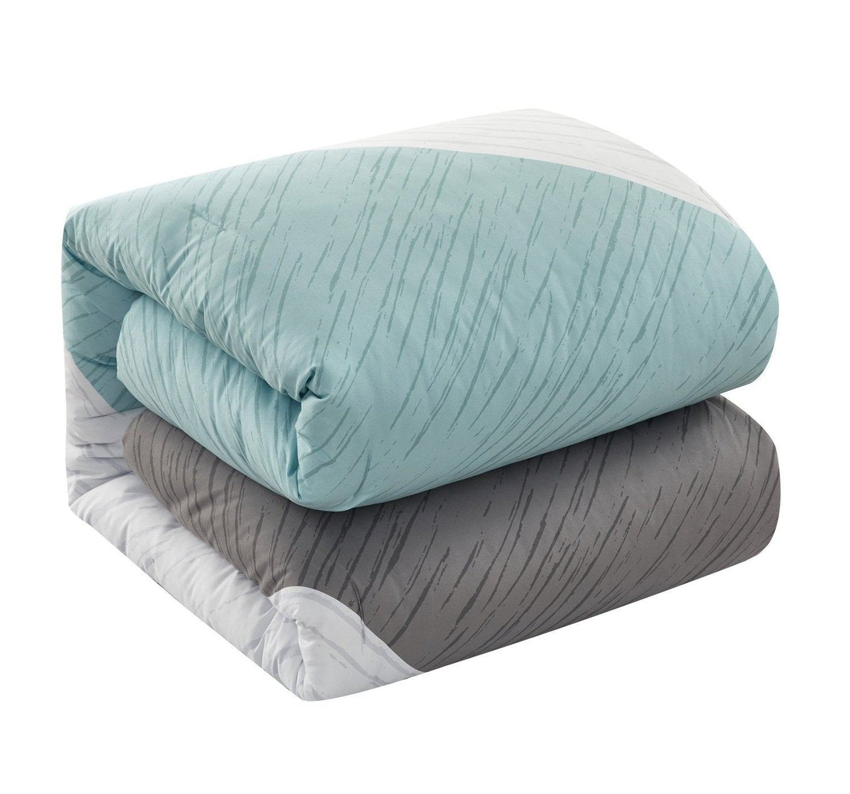 NY&C Home Kinsley 9 Piece Color Block Comforter Set 