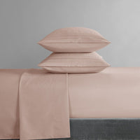 NY&C Home Lain 4 Piece Stripe Embroidered Sheet Set 