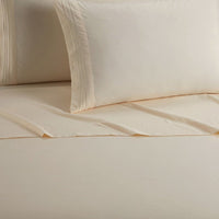 NY&C Home Lain 4 Piece Stripe Embroidered Sheet Set 