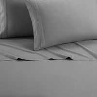 NY&C Home Lain 4 Piece Stripe Embroidered Sheet Set 