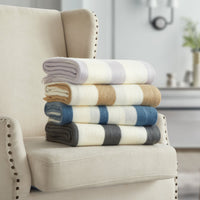 NY&C Home Lasko Faux Cashmere Striped Throw Blanket 