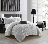 NY&C Home Leighton 5 Piece Crinkle Comforter Set 