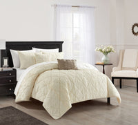 NY&C Home Leighton 9 Piece Crinkle Comforter Set 