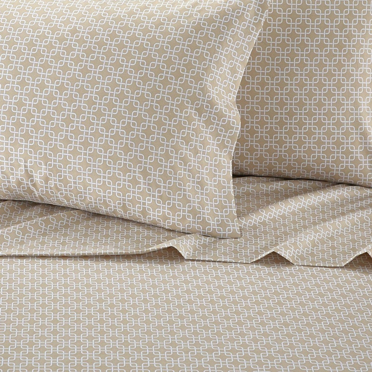 NY&C Home Lucille 4 Piece Geometric Pattern Sheet Set 
