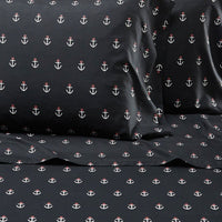 NY&C Home Marina 4 Piece Anchor Pattern Sheet Set 
