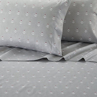 NY&C Home Marina 4 Piece Anchor Pattern Sheet Set 
