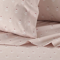 NY&C Home Marina 4 Piece Anchor Pattern Sheet Set 