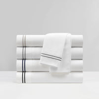 NY&C Home McKenna 4 Piece Stripe Embroidered Sheet Set 