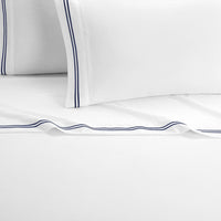 NY&C Home McKenna 4 Piece Stripe Embroidered Sheet Set 