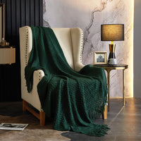 NY&C Home Newport Woven Throw Blanket Green