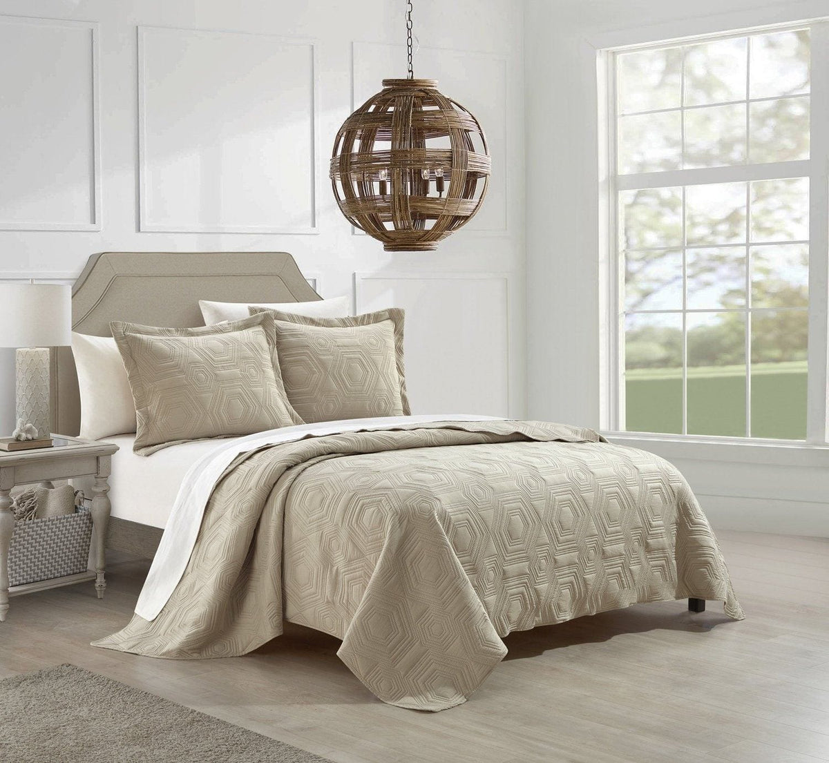 NY&C Home Rhapsody 3 Piece Geometric Quilt Set 