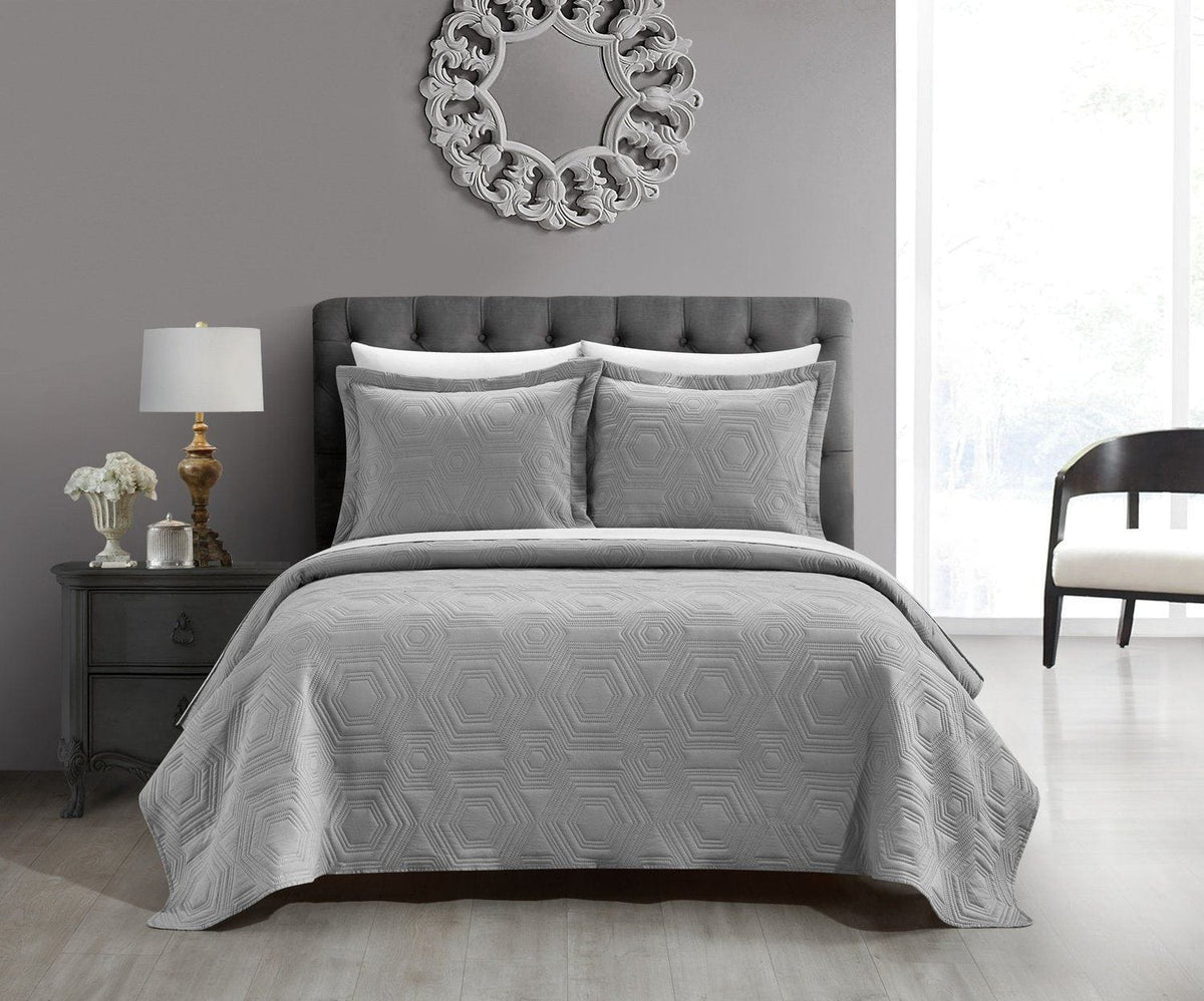 NY&C Home Rhapsody 7 Piece Geometric Quilt Set 