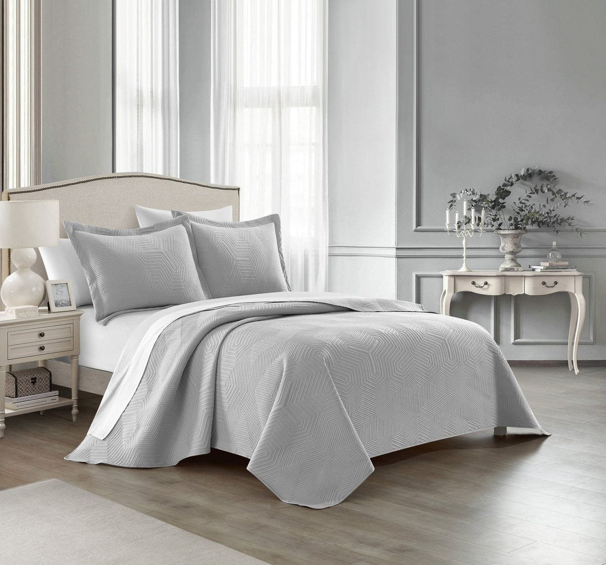 NY&C Home Ridge 7 Piece Geometric Quilt Set 