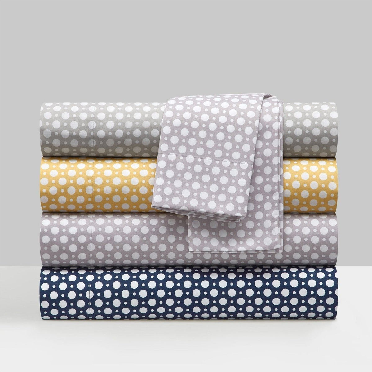 NY&C Home Rylie 4 Piece Polka Dot Sheet Set 