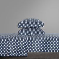 NY&C Home Rylie 4 Piece Polka Dot Sheet Set 