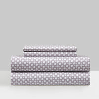 NY&C Home Rylie 4 Piece Polka Dot Sheet Set Lavender
