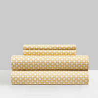 NY&C Home Rylie 4 Piece Polka Dot Sheet Set Yellow