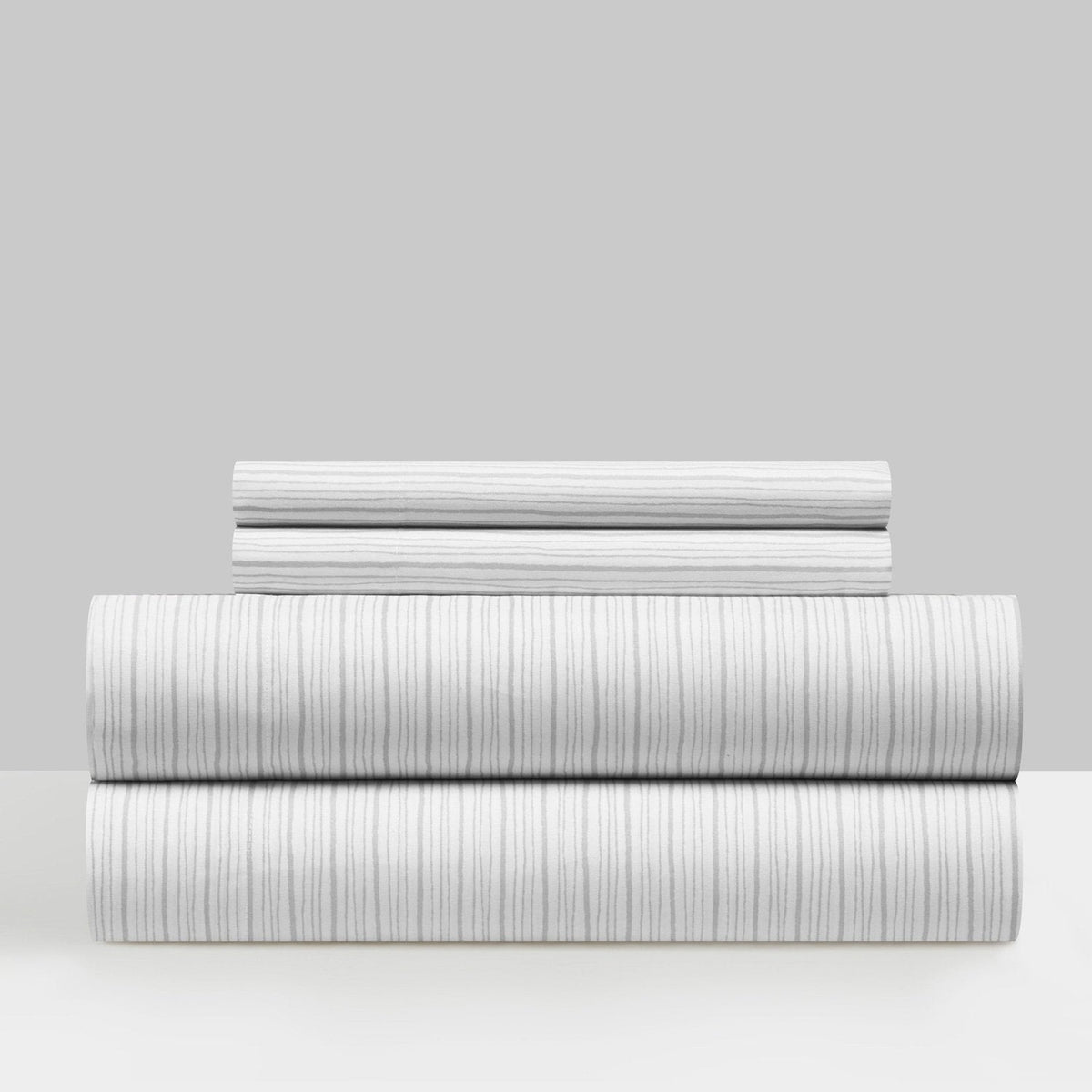 NY&C Home Samara 4 Piece Striped Sheet Set Grey