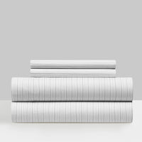 NY&C Home Samara 4 Piece Striped Sheet Set Grey