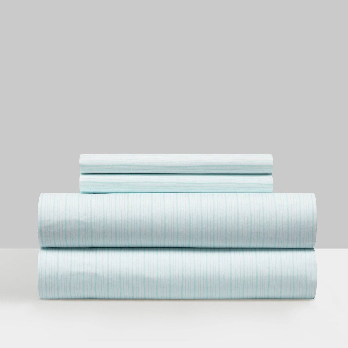 NY&C Home Samara 4 Piece Striped Sheet Set Light Blue