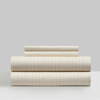 NY&C Home Samara 4 Piece Striped Sheet Set Yellow