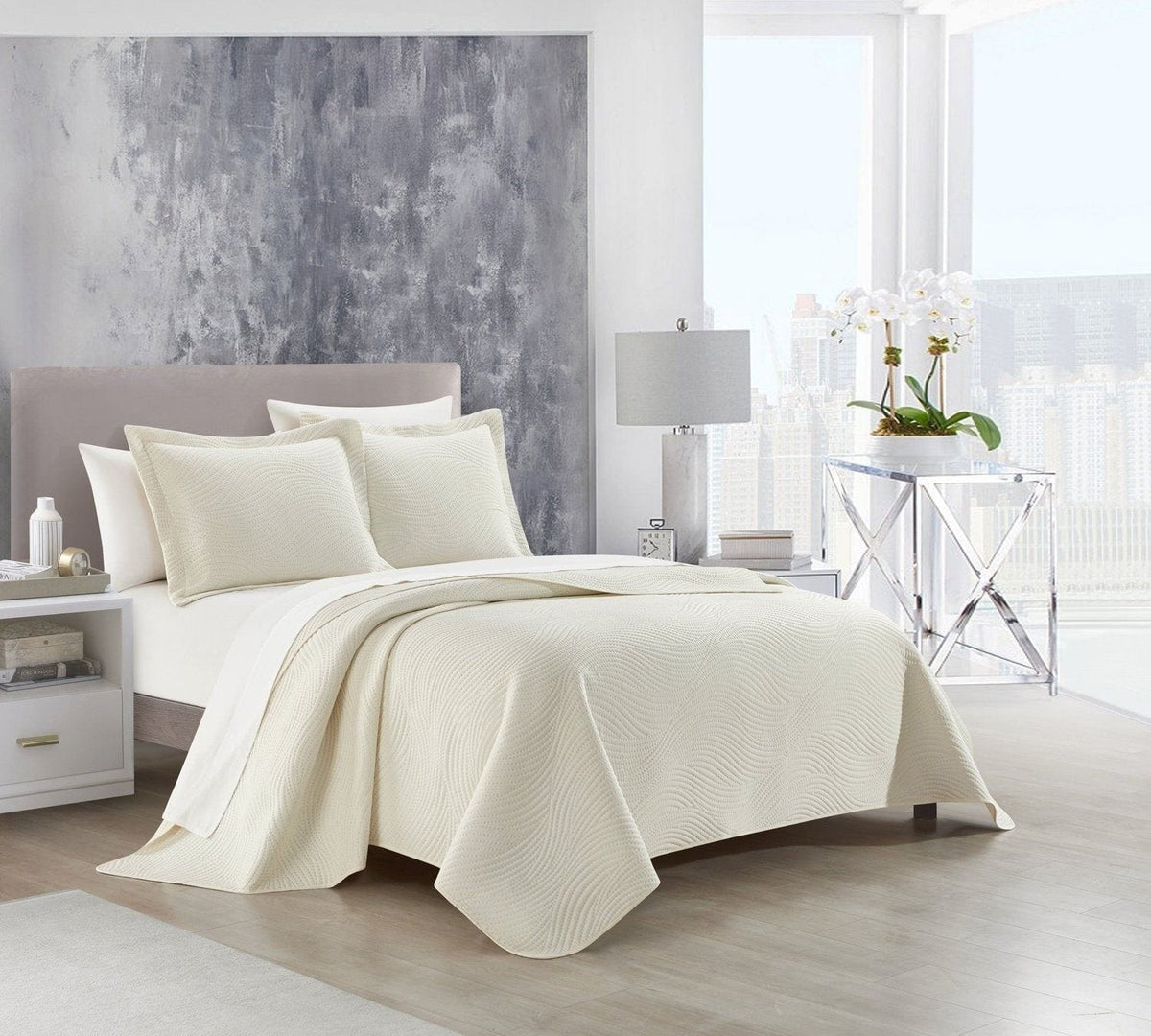 NY&C Home Teague 7 Piece Wave Pattern Quilt Set 