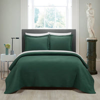 NY&C Home Teague 7 Piece Wave Pattern Quilt Set Green