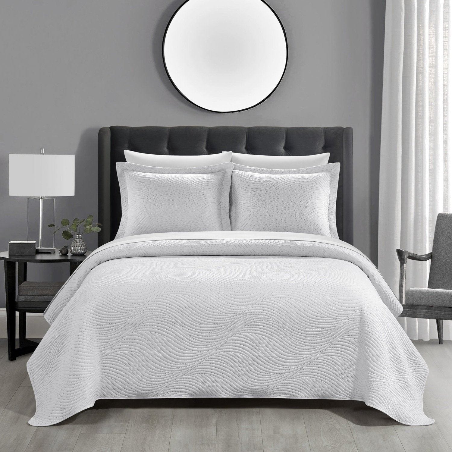 chic home Teague 7 Piece Wave Pattern Quilt Set