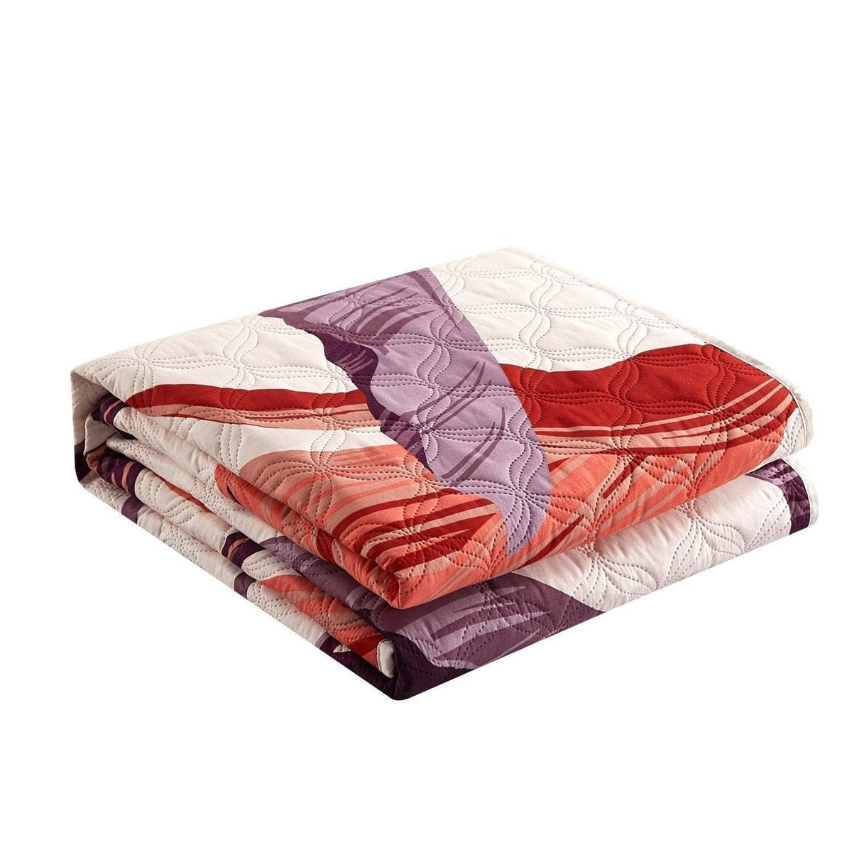 NY&C Home Trident 7 Piece Floral Quilt Set 