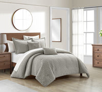 NY&C Home Trinity 5 Piece Cotton Blend Jacquard Comforter Set 